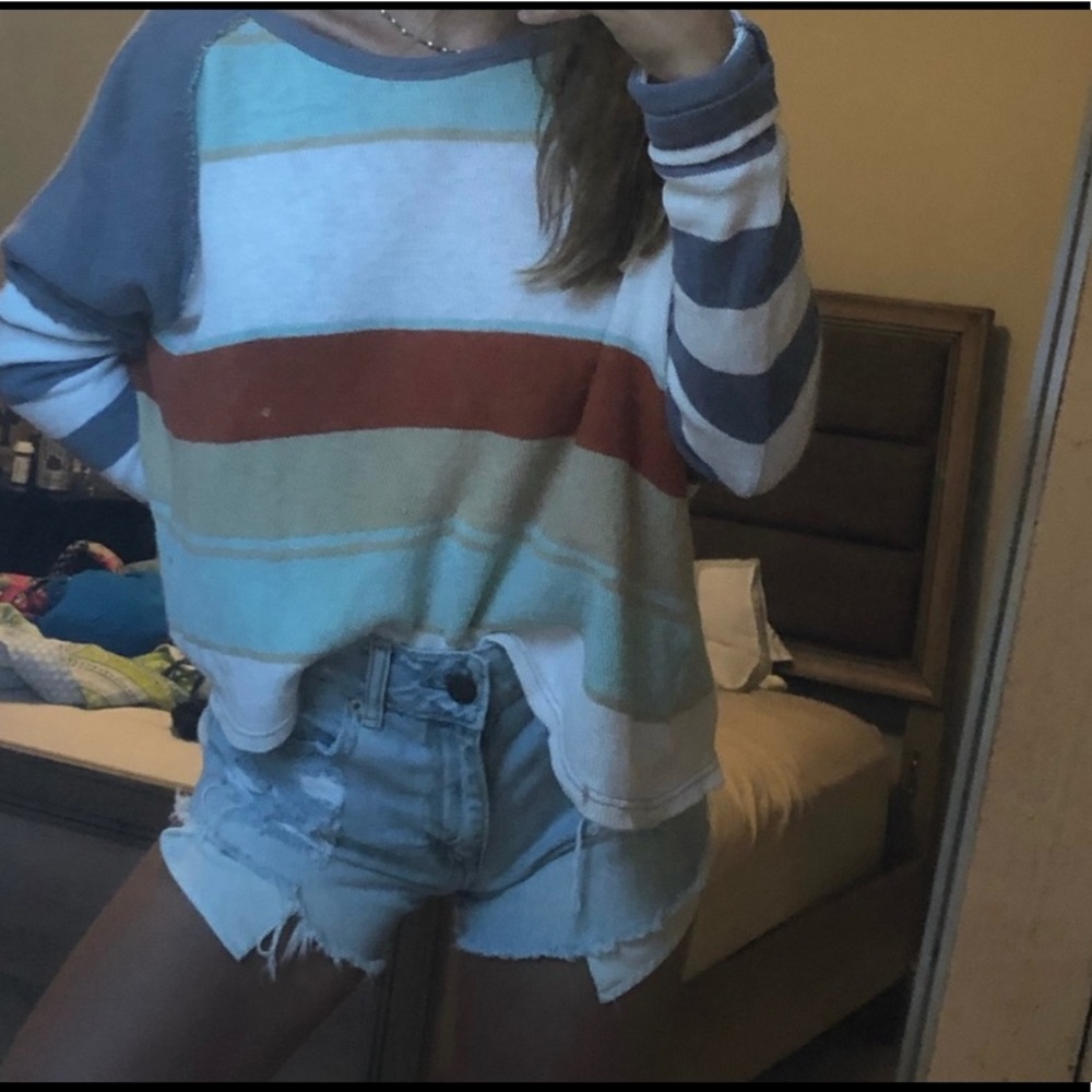 Striped free people sweater